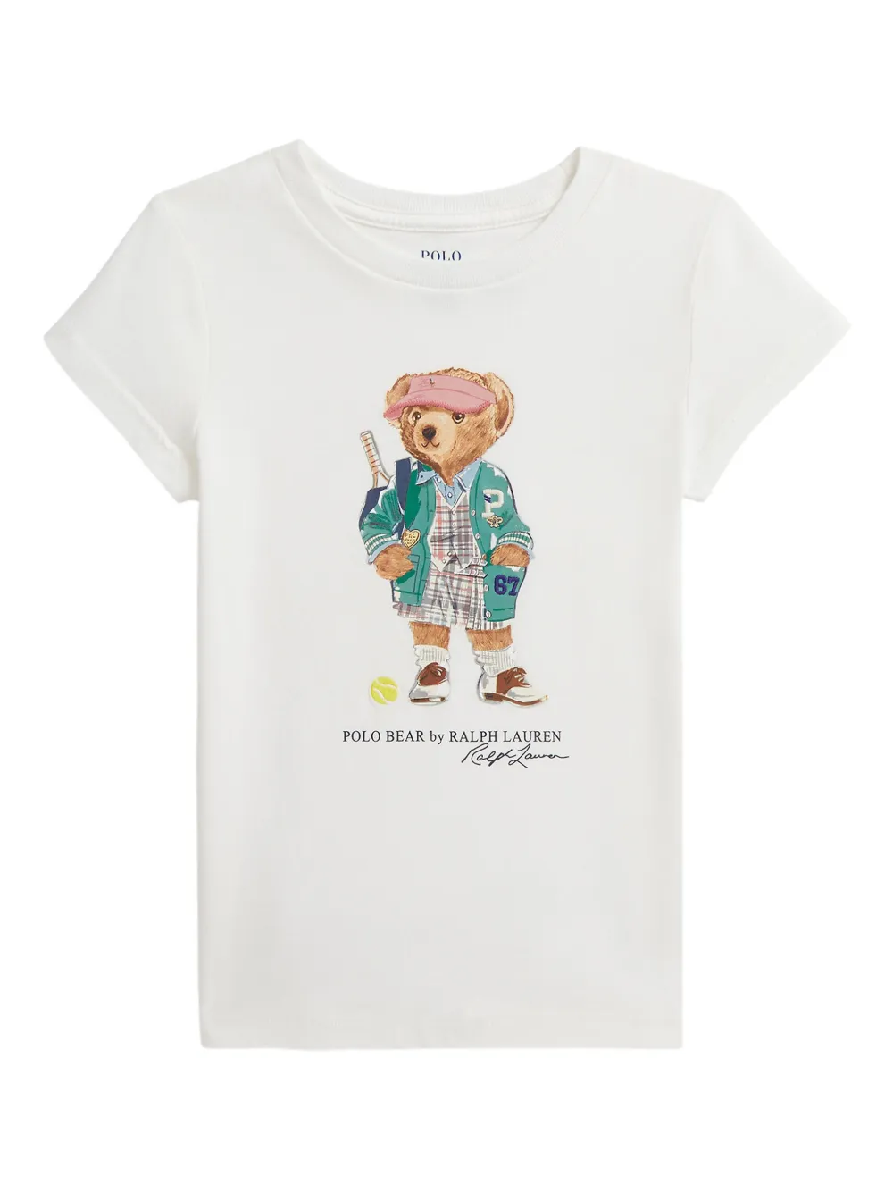 POLO RALPH LAUREN KIDS T-shirt met teddybeerprint Wit