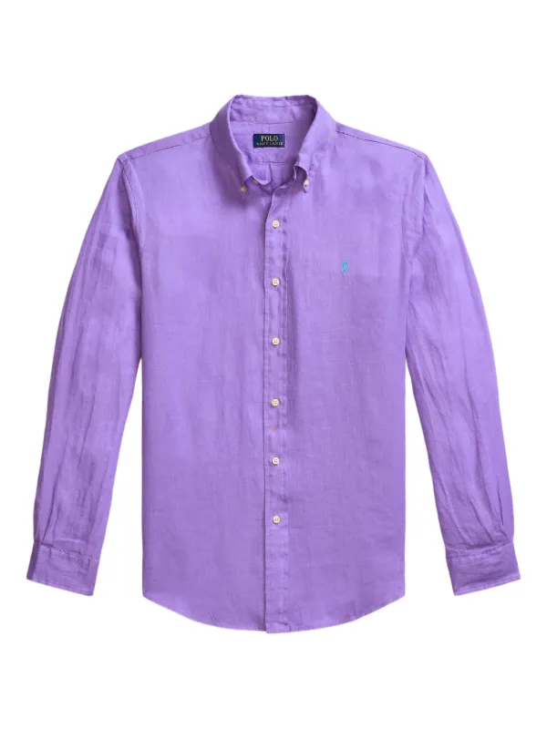 Polo Ralph Lauren ボタン リネンシャツ | パープル | FARFETCH JP