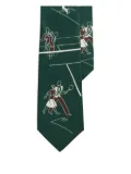 Ralph Lauren Purple Label Deco Tennis Scenic-print tie - Green