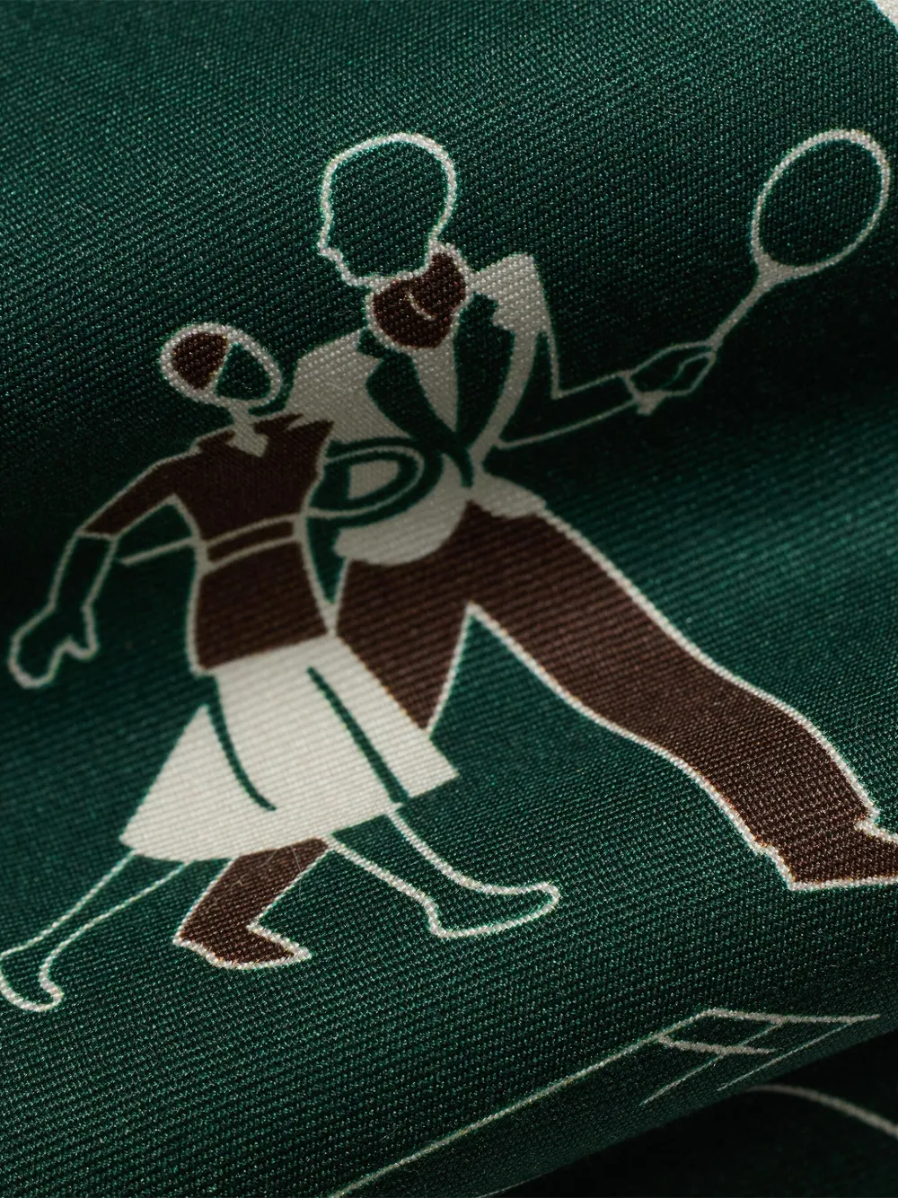 Ralph Lauren Purple Label Stropdas met Deco Tennis-print Groen