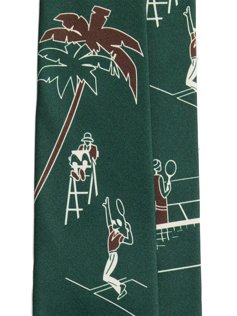 Ralph Lauren Purple Label Stropdas met Deco Tennis-print Groen