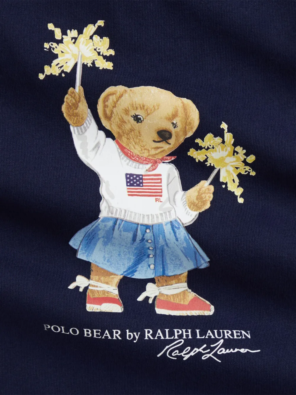 POLO RALPH LAUREN KIDS Jurk met beerprint - Blauw