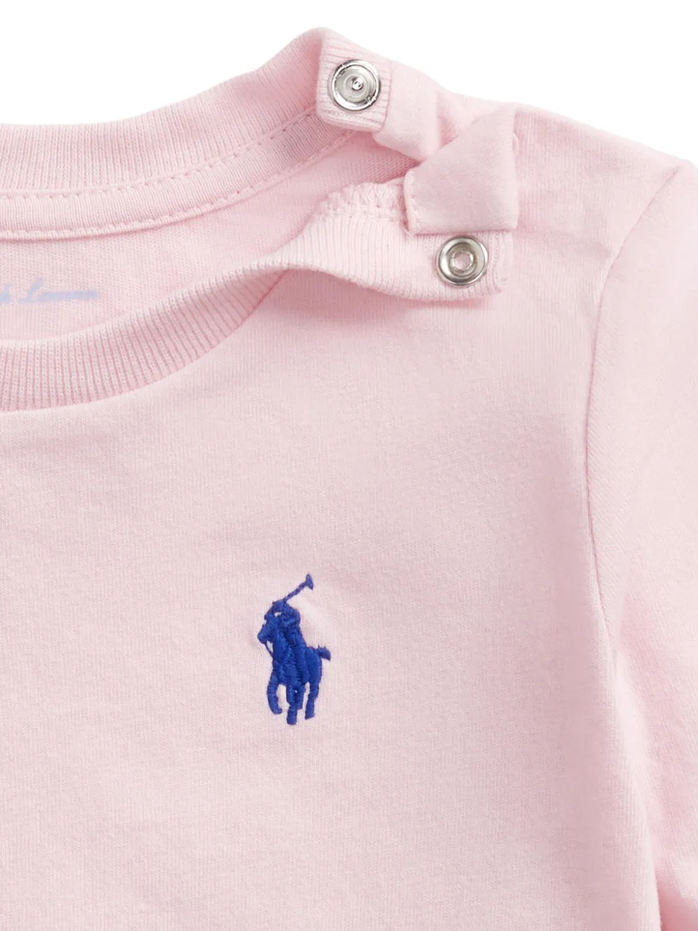 POLO RALPH LAUREN KIDS Body met drukknoop en lange mouwen Roze