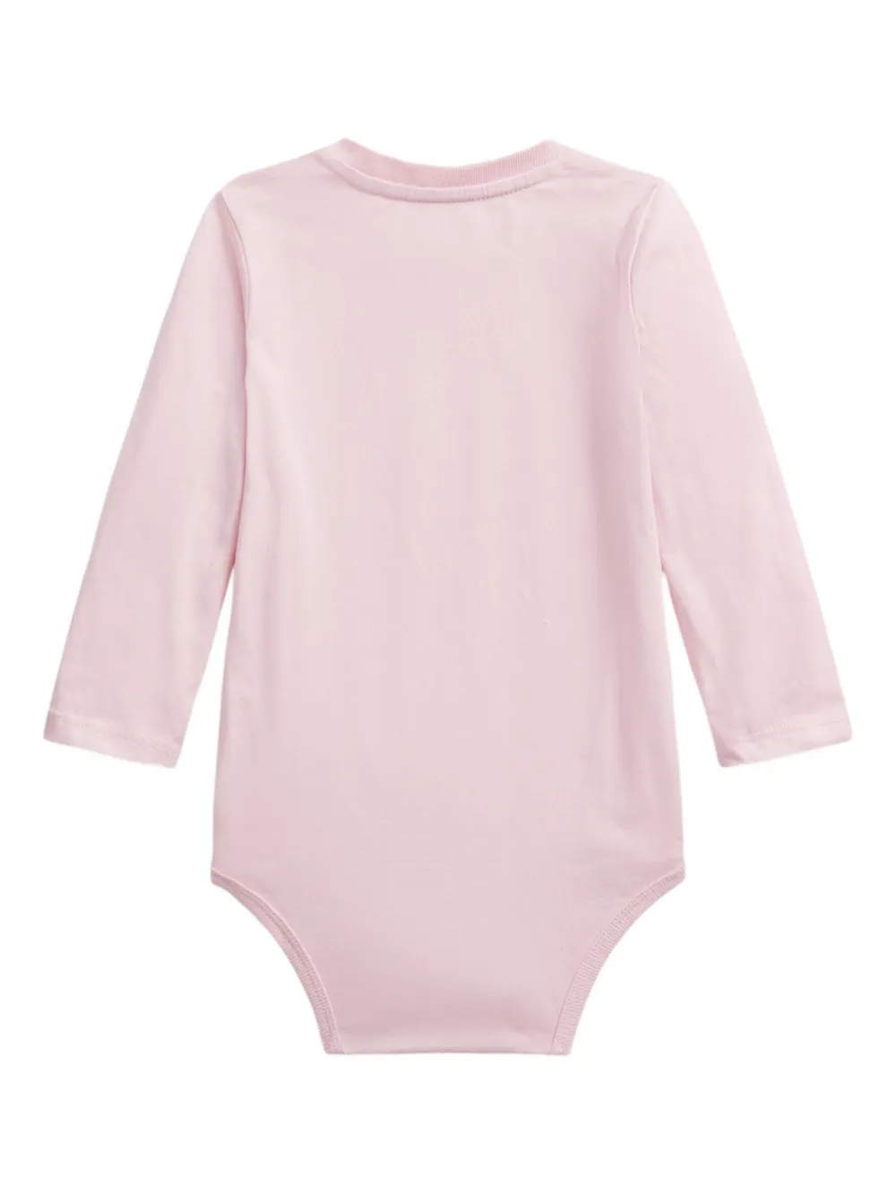 POLO RALPH LAUREN KIDS Body met drukknoop en lange mouwen Roze