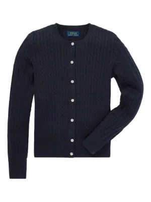 POLO RALPH LAUREN KIDS ケーブルニット カーディガン | ブルー