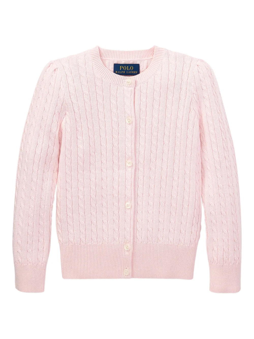 POLO RALPH LAUREN KIDS ケーブルニット カーディガン - ピンク POLO RALPH LAUREN KIDS ケーブルニット カーディガン - ピンク