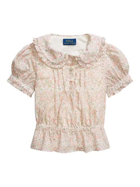 POLO RALPH LAUREN KIDS floral ruffled blouse