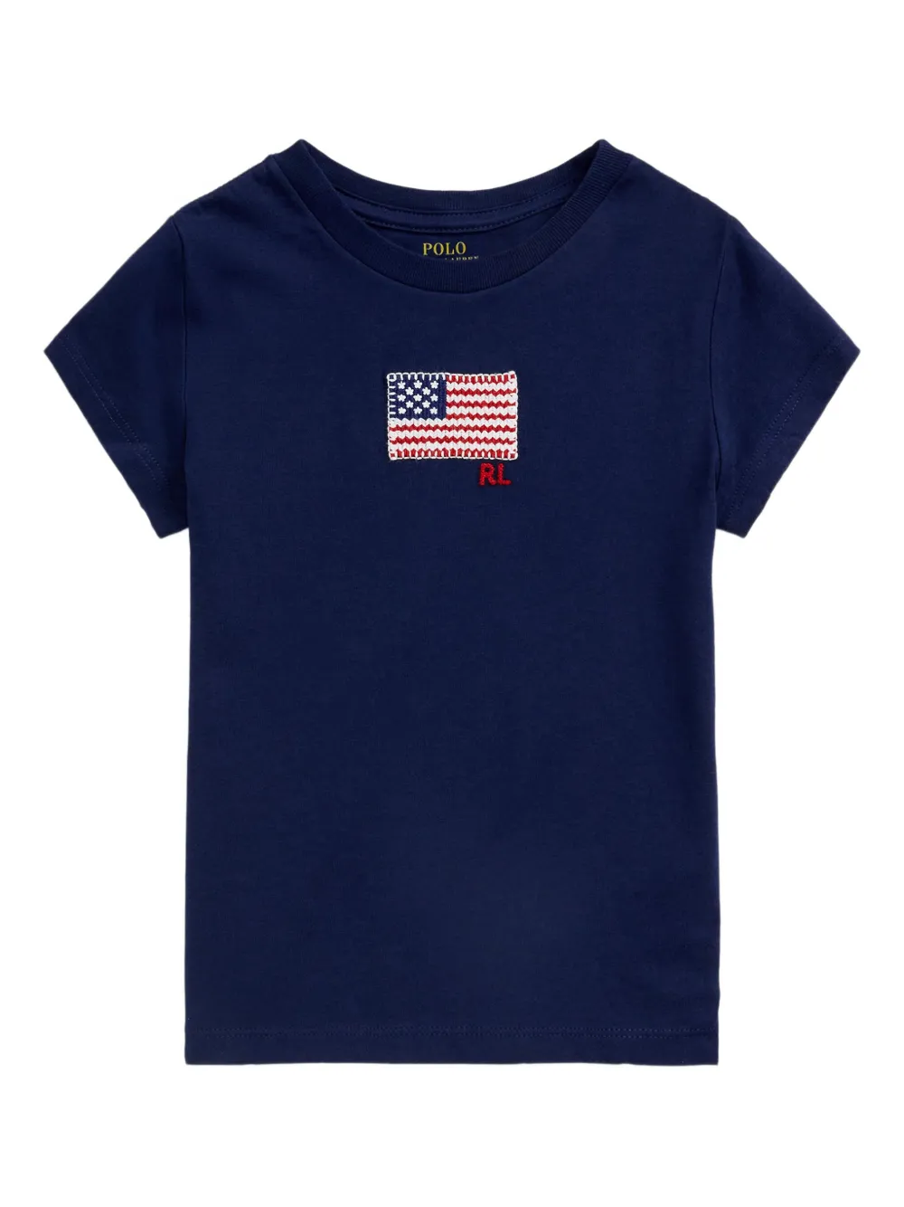 POLO RALPH LAUREN KIDS T-shirt met vlagapplicatie Blauw