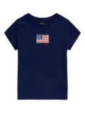 POLO RALPH LAUREN KIDS flag-appliqué T-shirt - Blue