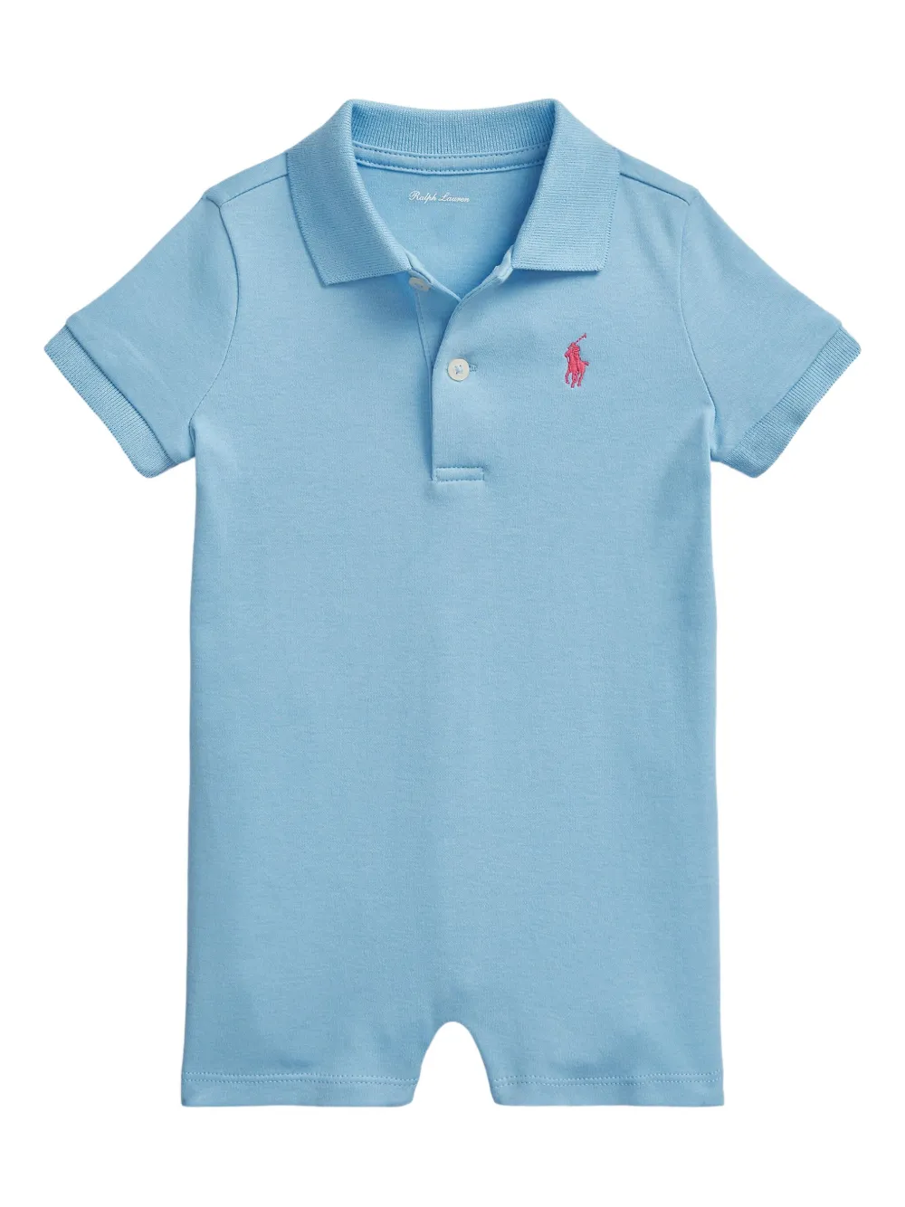 Polo Ralph Lauren Babies' Cotton Romper In Blue