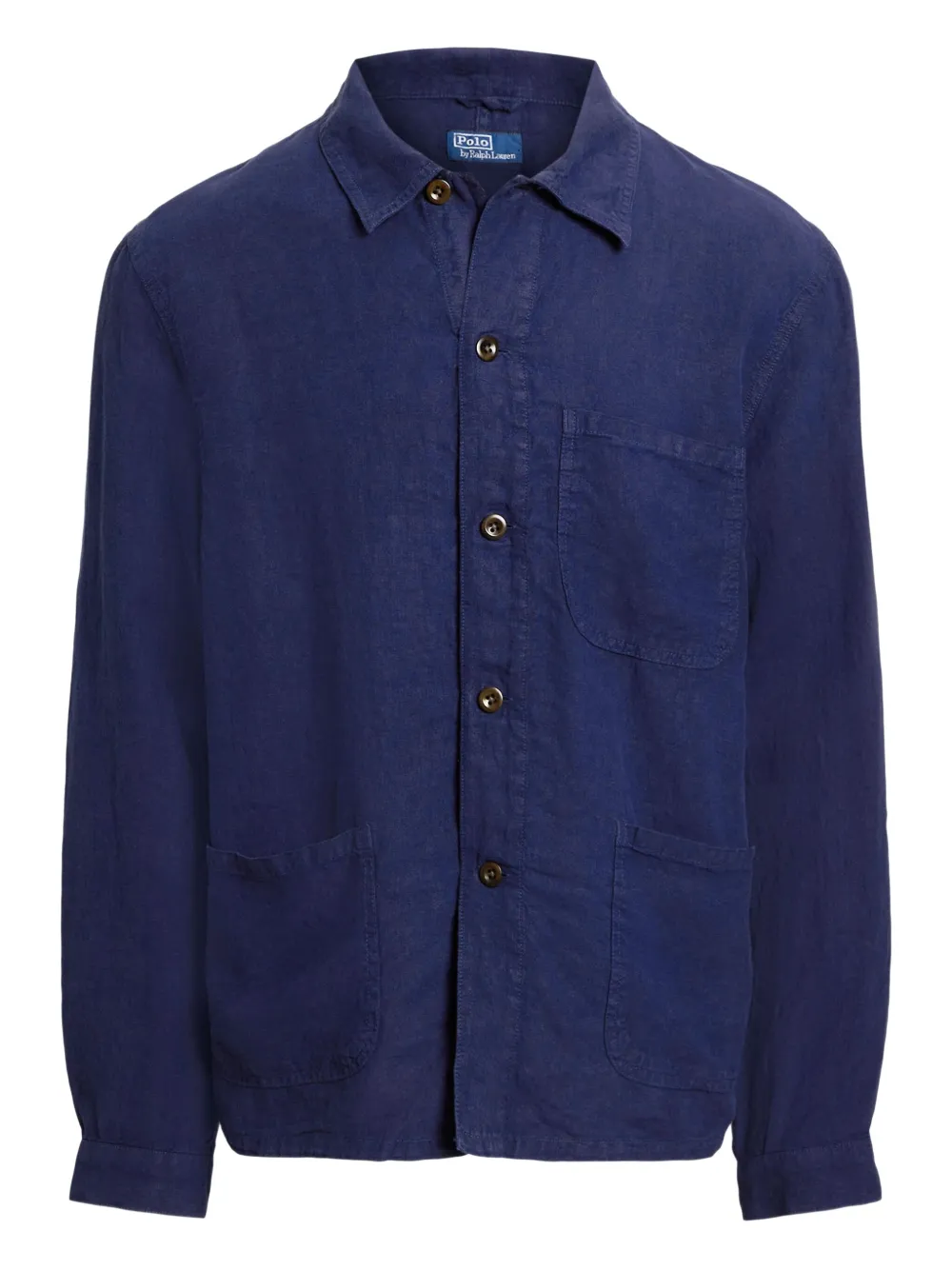 Polo Ralph Lauren linen shirt jacket Blauw
