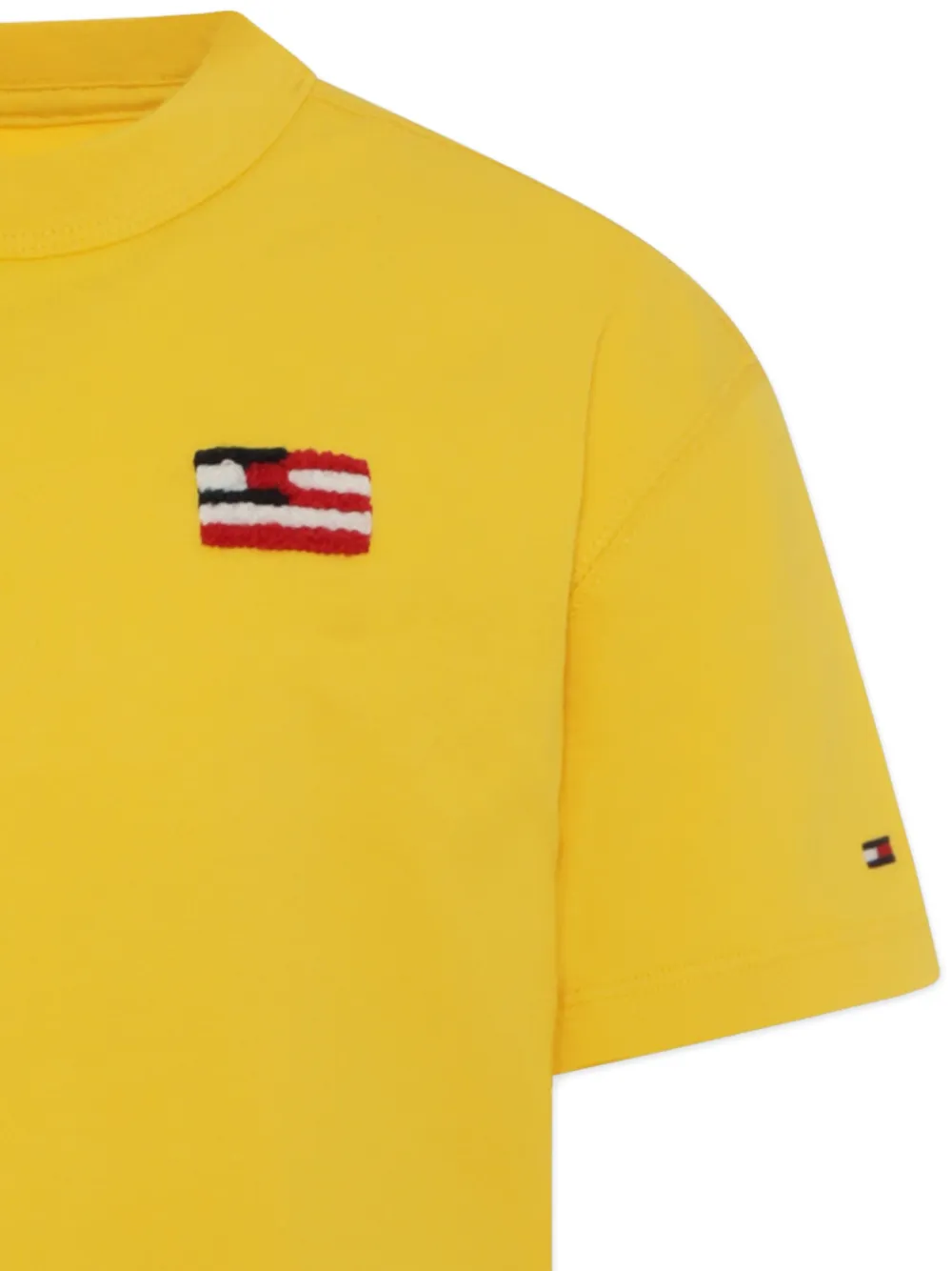 Tommy Hilfiger Junior T-shirt met geborduurd logo Geel
