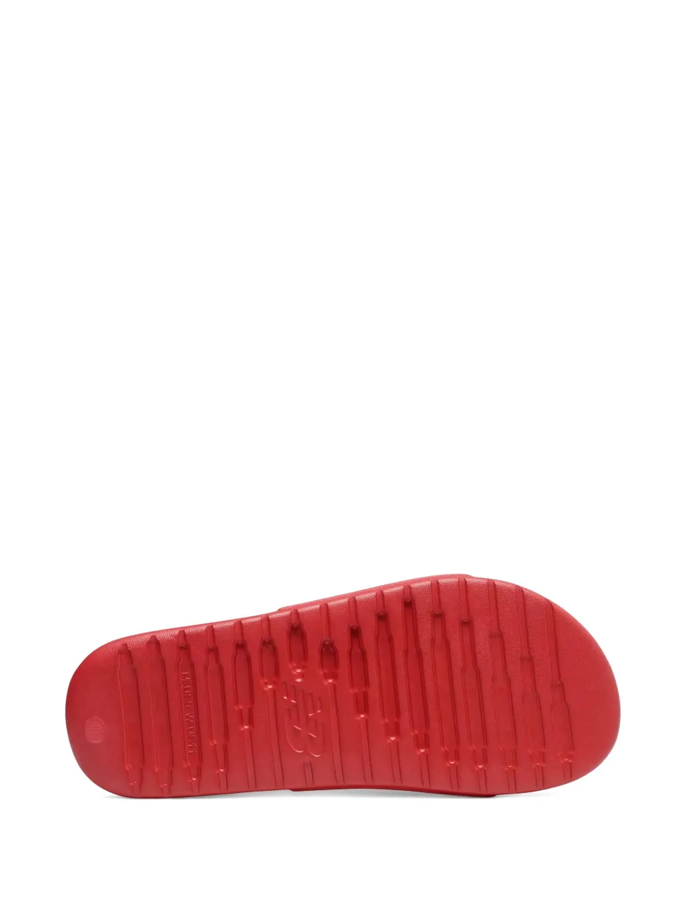 New Balance logo-embossed slides Rood