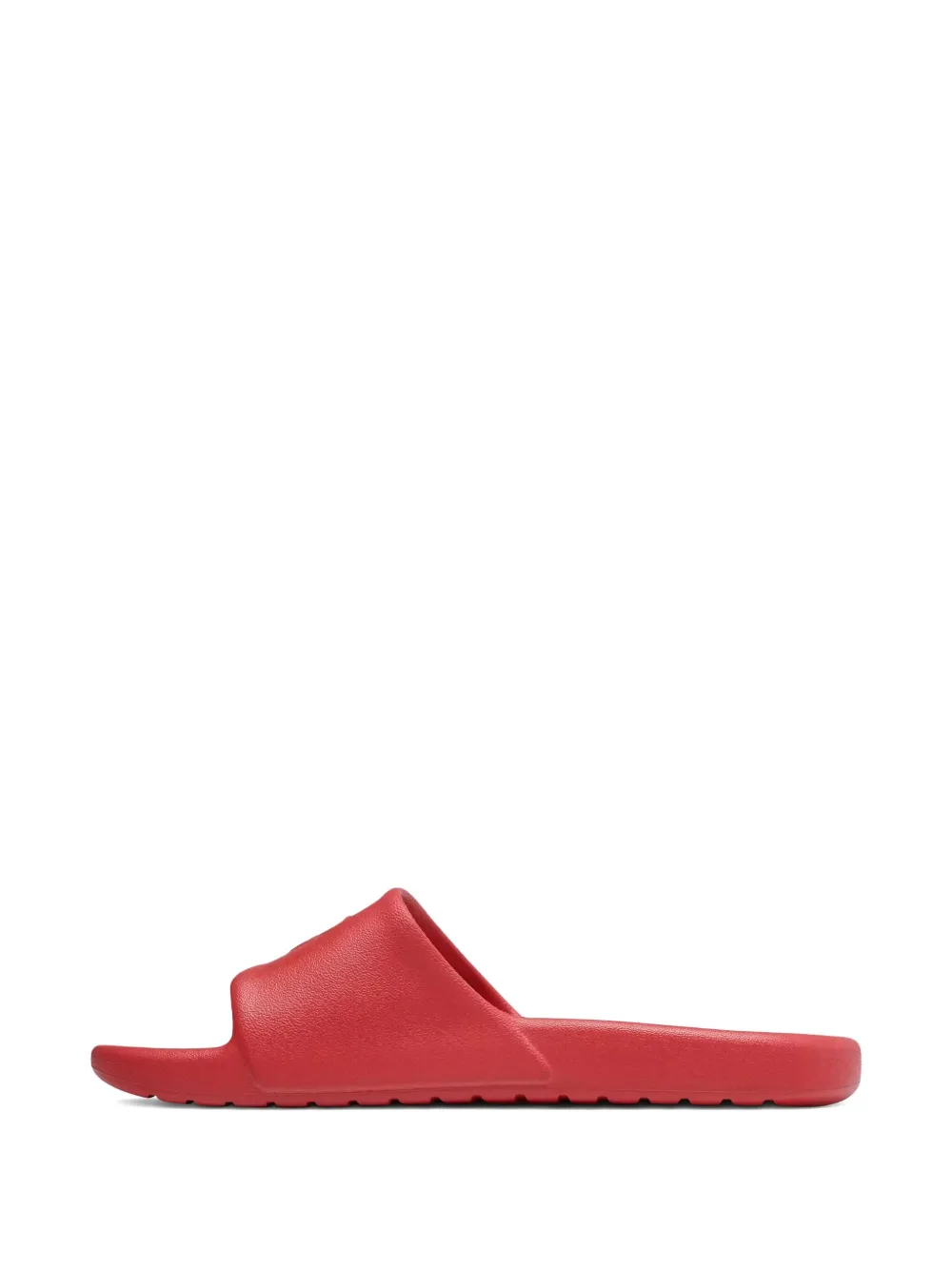 New Balance logo-embossed slides Rood