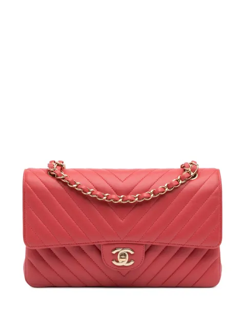 CHANEL Pre-Owned 2017-2018 Medium Classic Chevron Lambskin Double Flap shoulder bag
