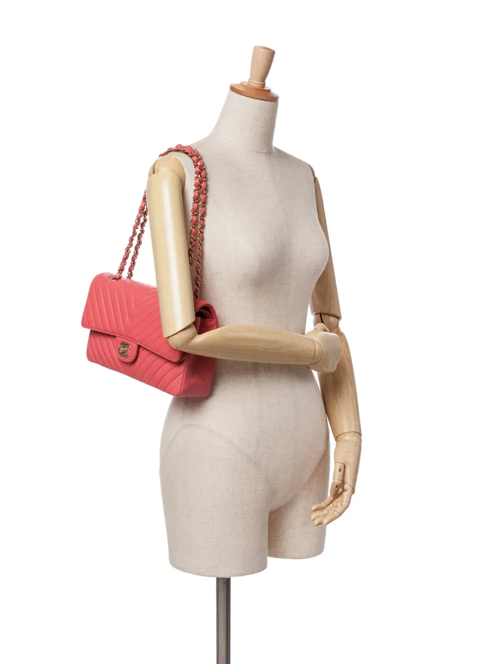 CHANEL Pre-Owned 2017-2018 Medium Classic Chevron Lambskin Double Flap shoulder bag | Pre-Owned | Image 2