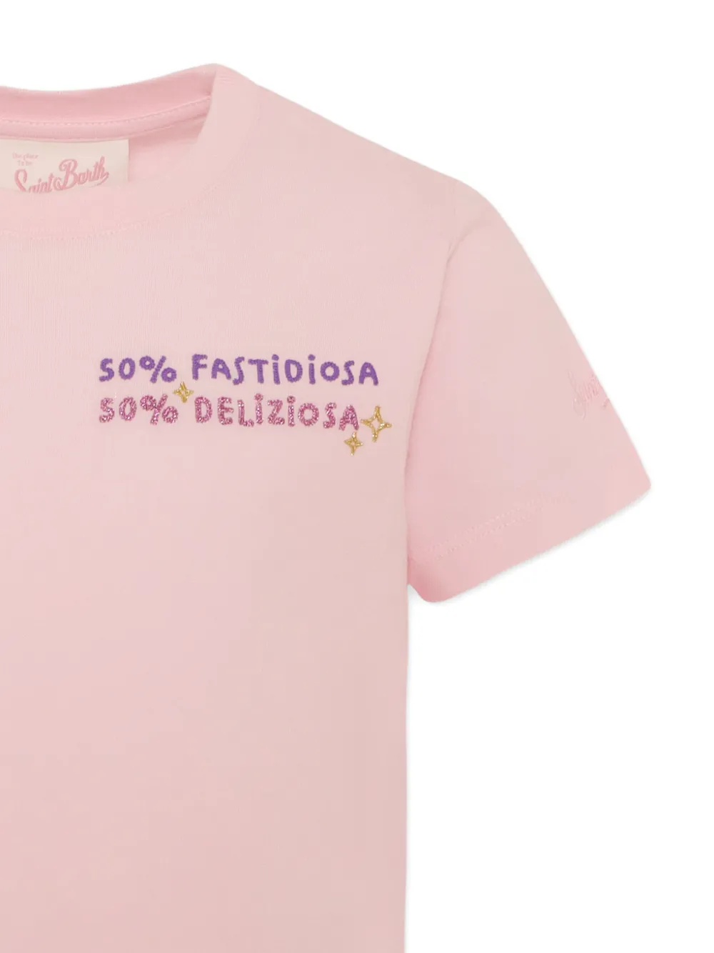 MC2 Saint Barth Kids Katoenen T-shirt Roze