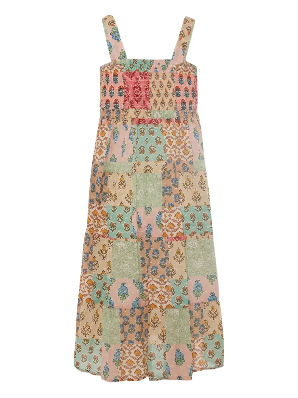MC2 Saint Barth Kids Katoenen midi-jurk Beige