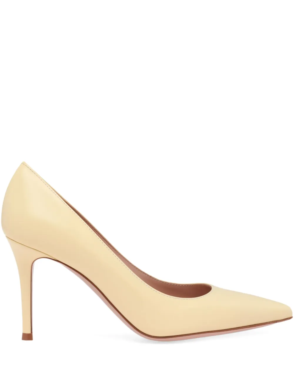 Gianvito Rossi 85mm leather pumps Neutrals