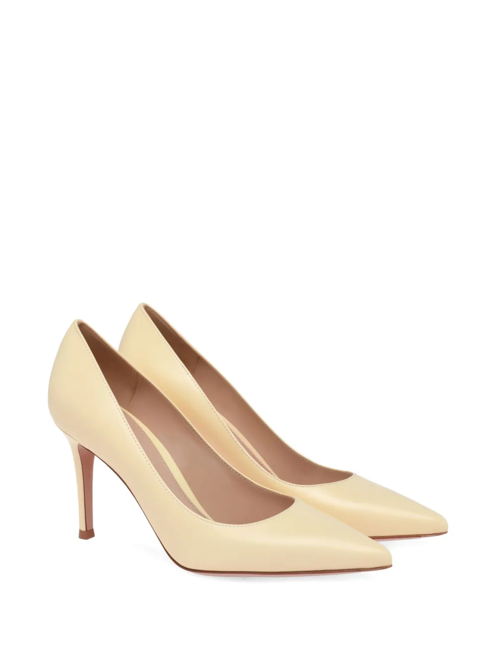 Gianvito Rossi 85mm leather pumps Neutrals