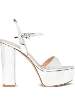 Gianvito Rossi レザーミュール | ホワイト | FARFETCH JP