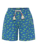MC2 Saint Barth Kids crocodile-print swim shorts - Blue