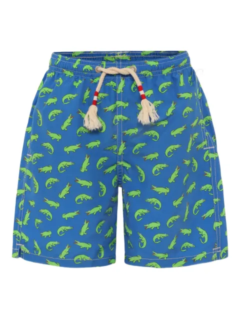 MC2 Saint Barth Kids crocodile-print swim shorts