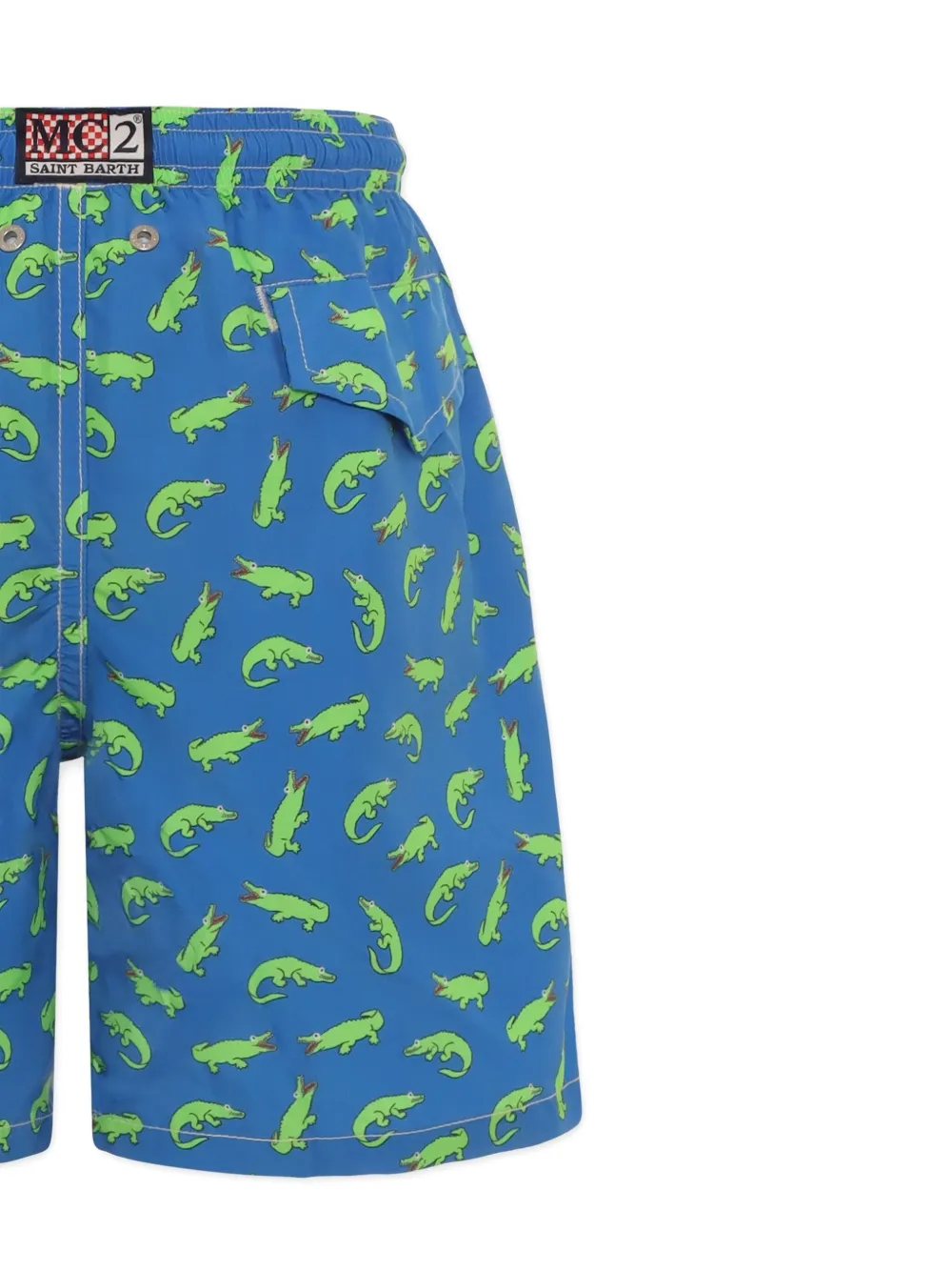 MC2 Saint Barth Kids Zwembroek met krokodillenprint Blauw