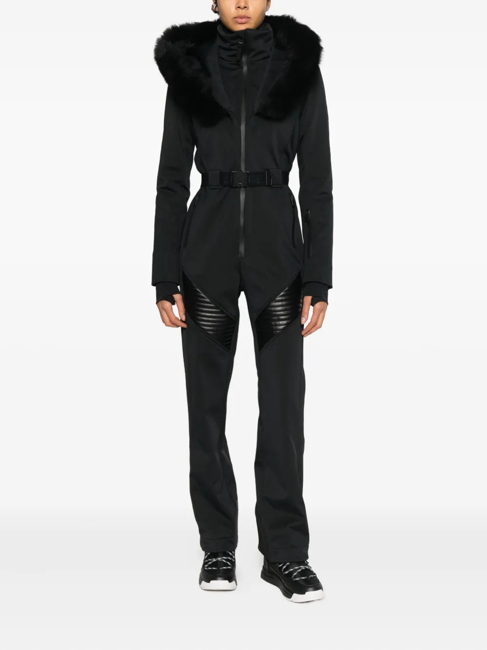 Mackage Elle-Sh fur hooded ski suit - Zwart