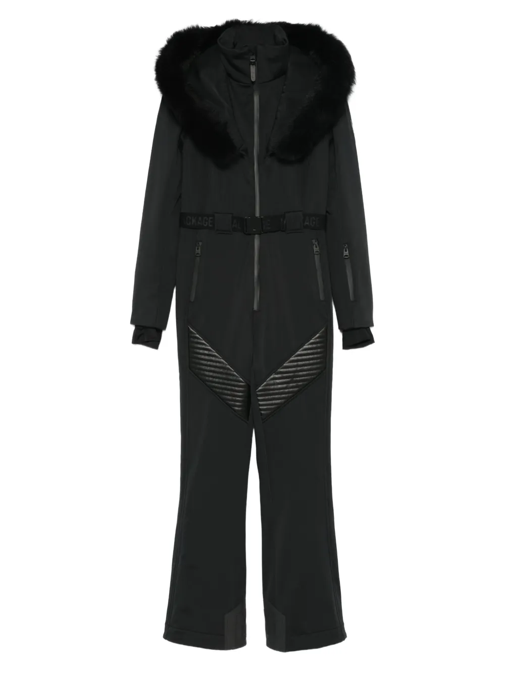 Mackage Elle-Sh fur hooded ski suit | Black | Image 1