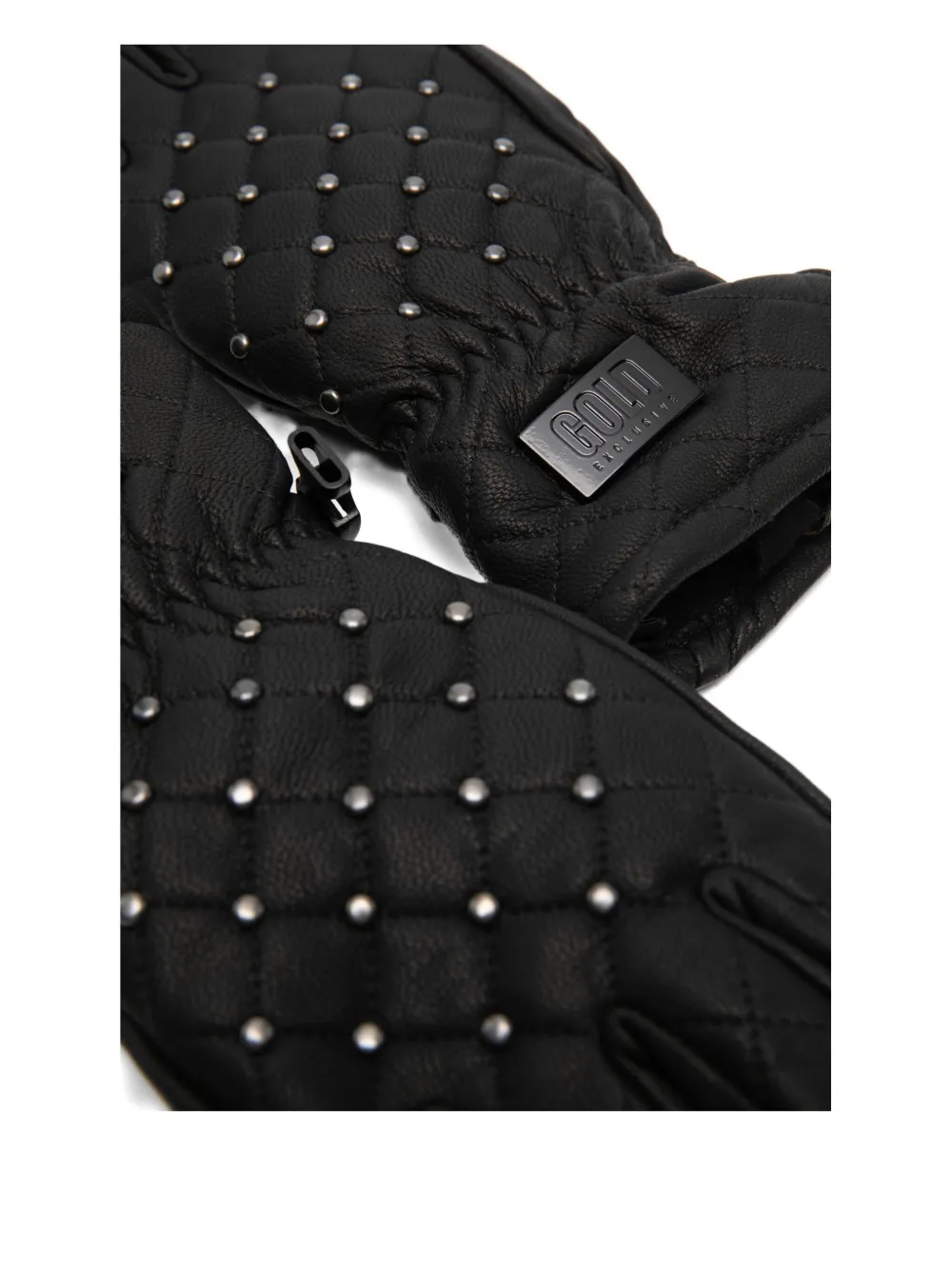 Goldbergh Quilted Embellished Gloves In Black