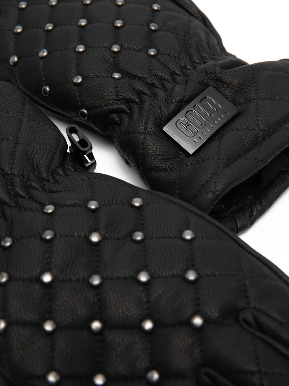 Goldbergh Gewatteerde verfraaide handschoenen Zwart