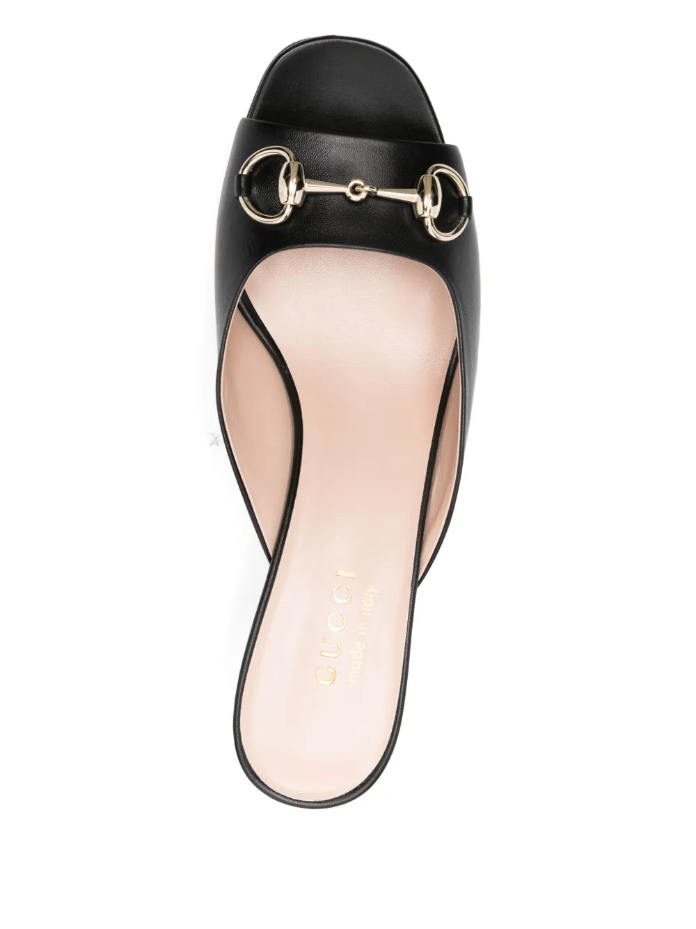 Gucci 60mm horsebit leather mules Black