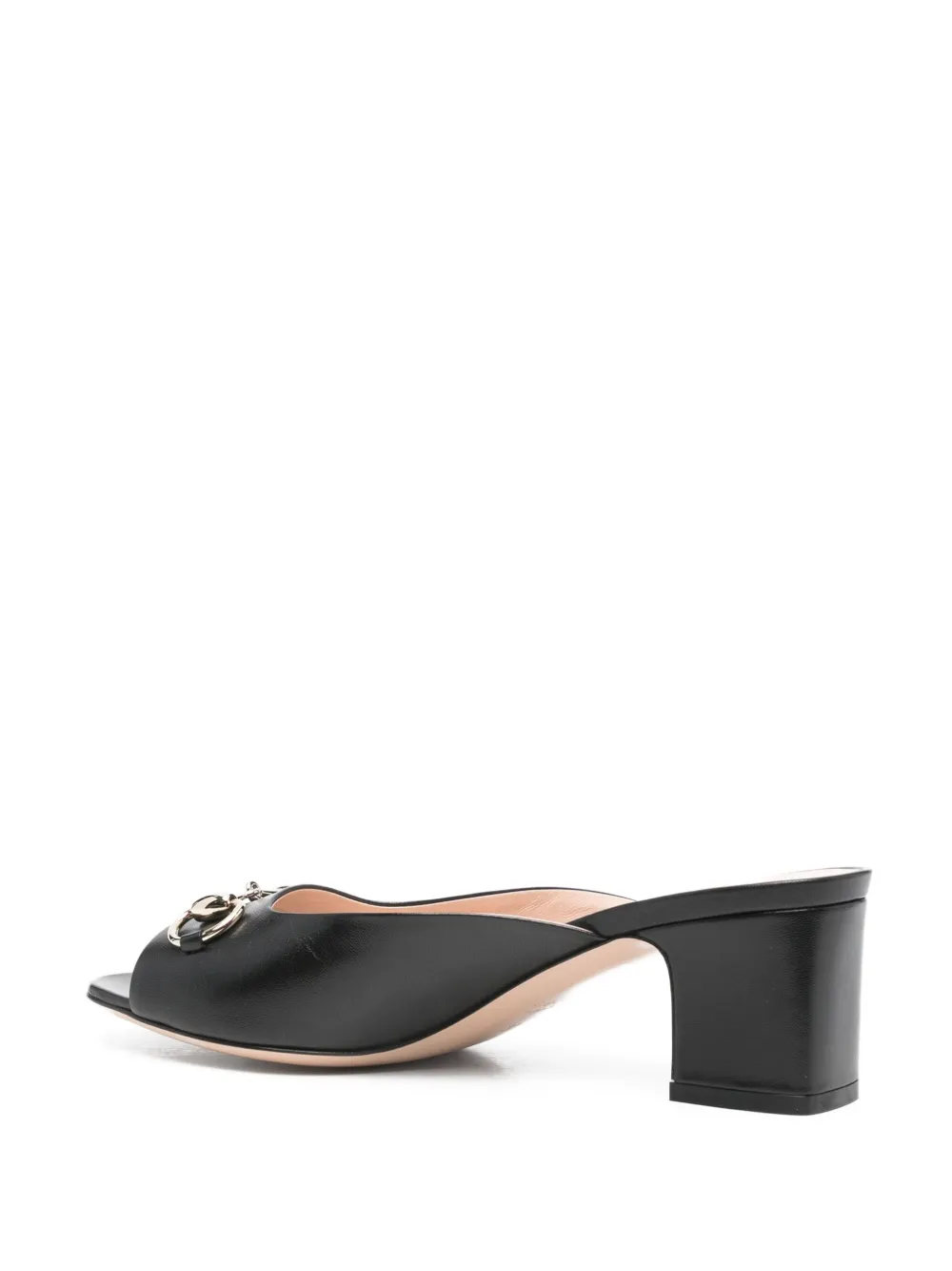 Gucci 60mm horsebit leather mules Black
