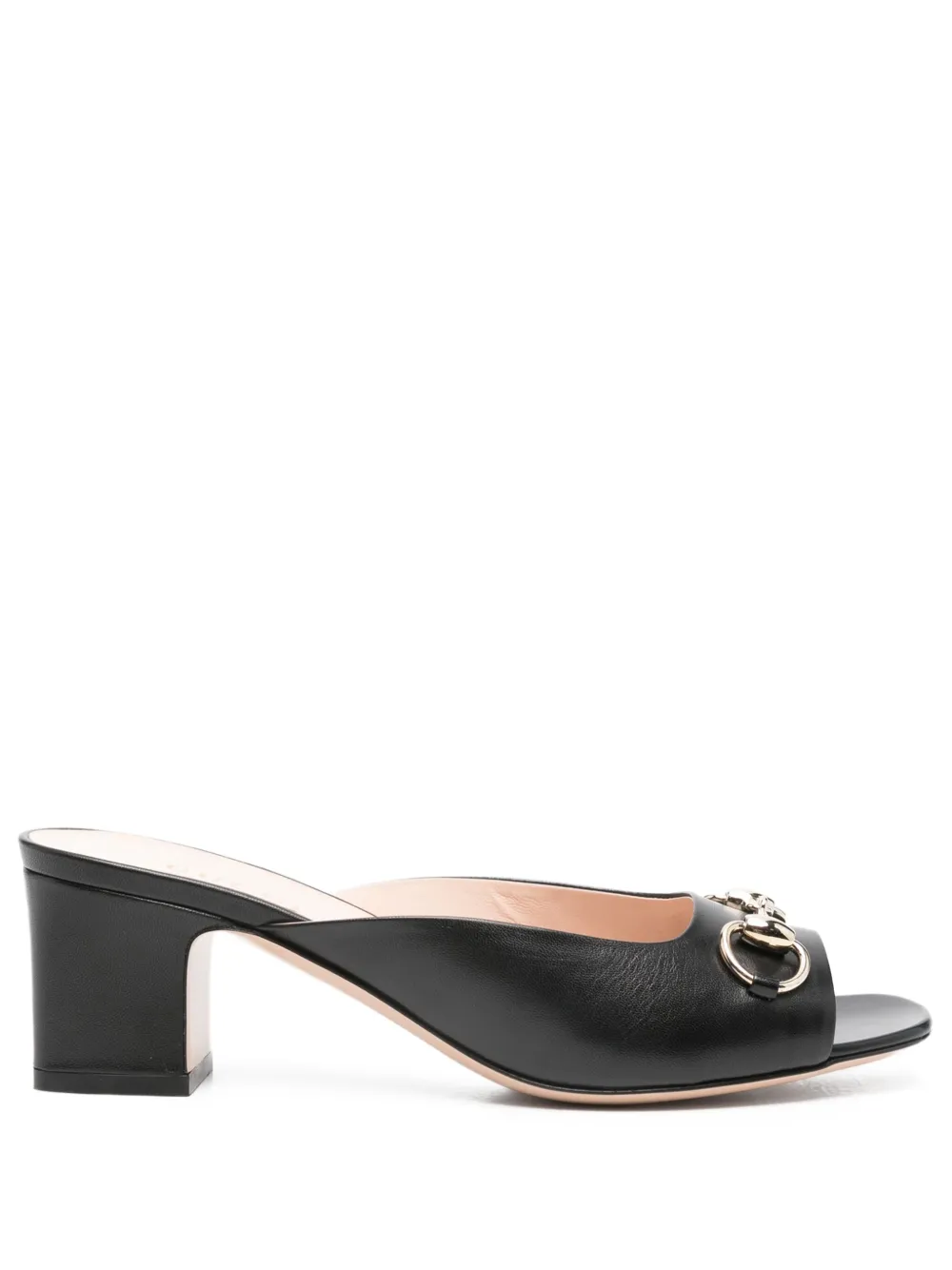 Gucci 60mm horsebit leather mules Black