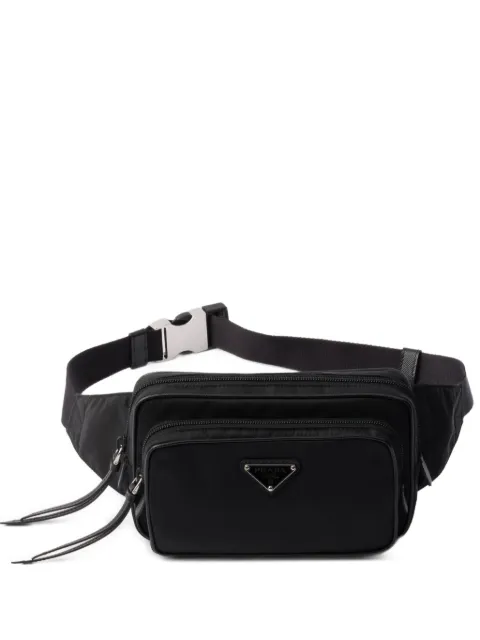 Prada logo-plaque belt bag