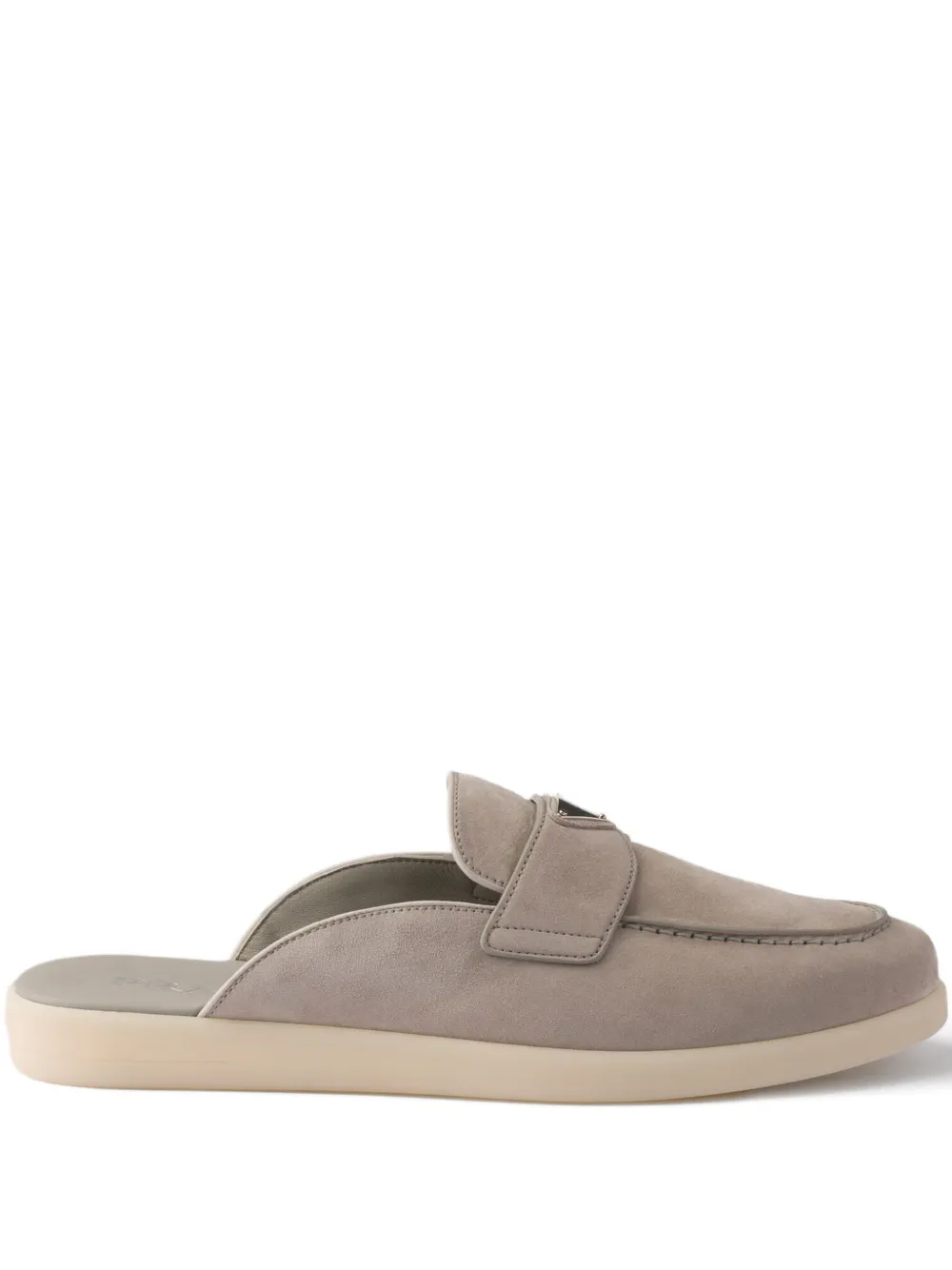 Prada suede slip-on loafers Neutrals