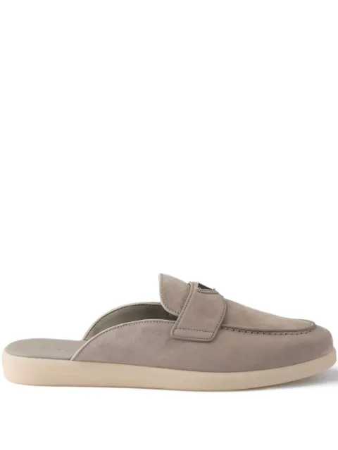 Prada suede slip-on loafers