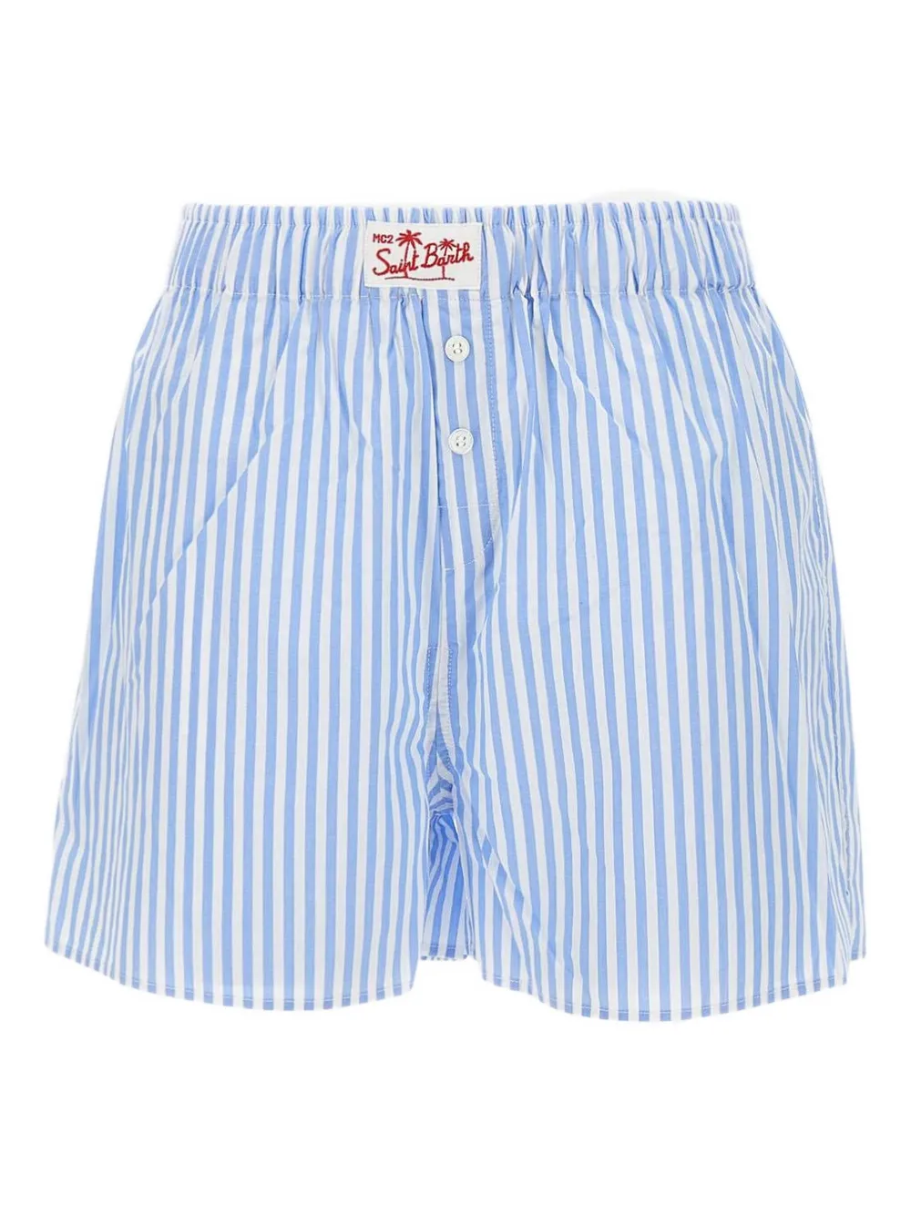 MC2 Saint Barth short en coton à rayures | bleu | Image 1