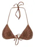 MC2 Saint Barth sequin-embellished triangle bikini top - Neutrals