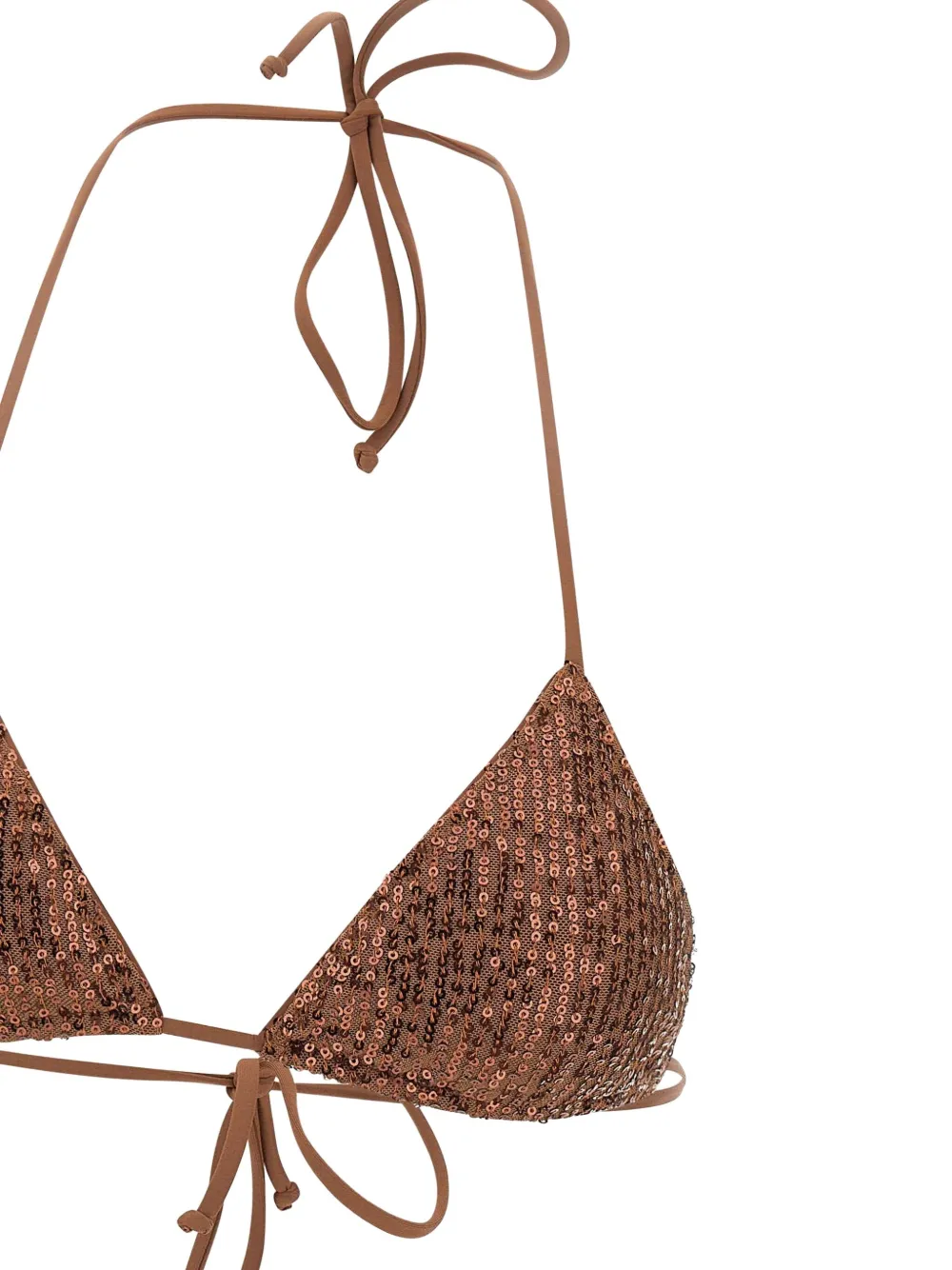 Mc2 Saint Barth Sequin-embellished Triangle Bikini Top