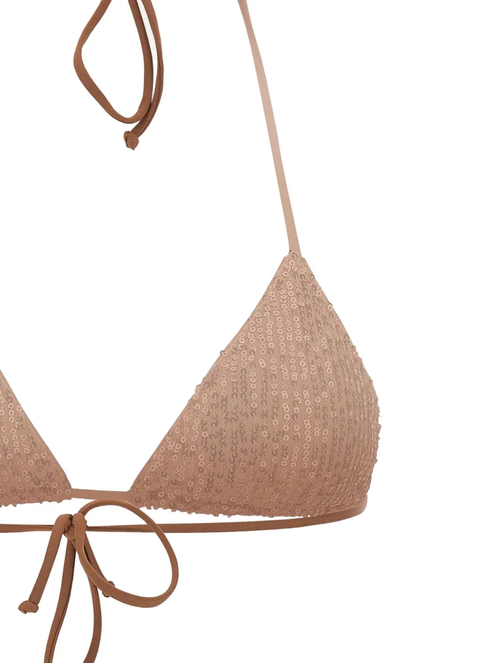 Mc2 Saint Barth Sequin-embellished Triangle Bikini Top