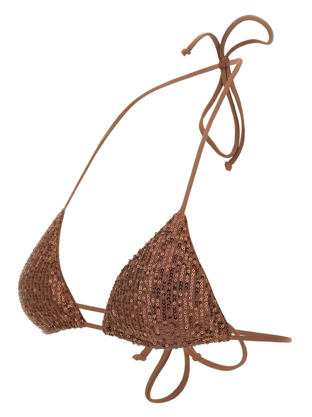 Mc2 Saint Barth Sequin-embellished Triangle Bikini Top