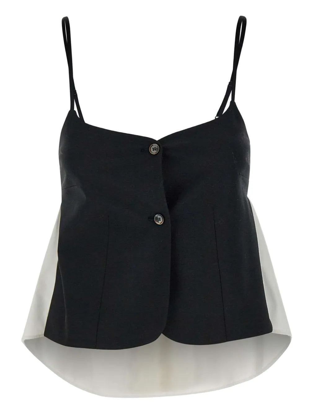 The Garment two-tone top | Black | Image 1