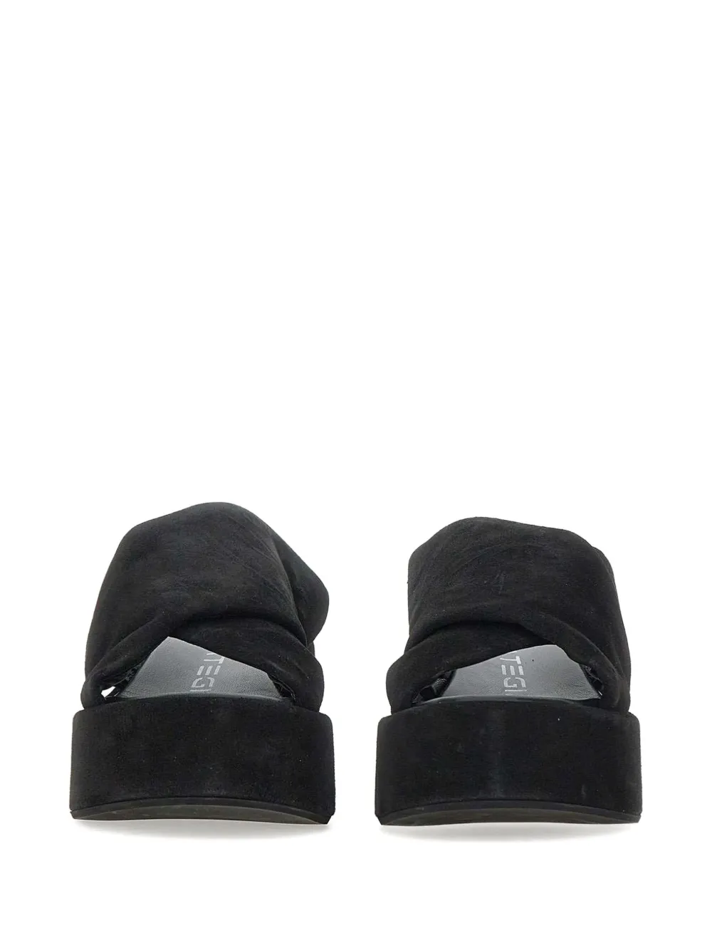 strategia shoes 70mm velour sandals Black