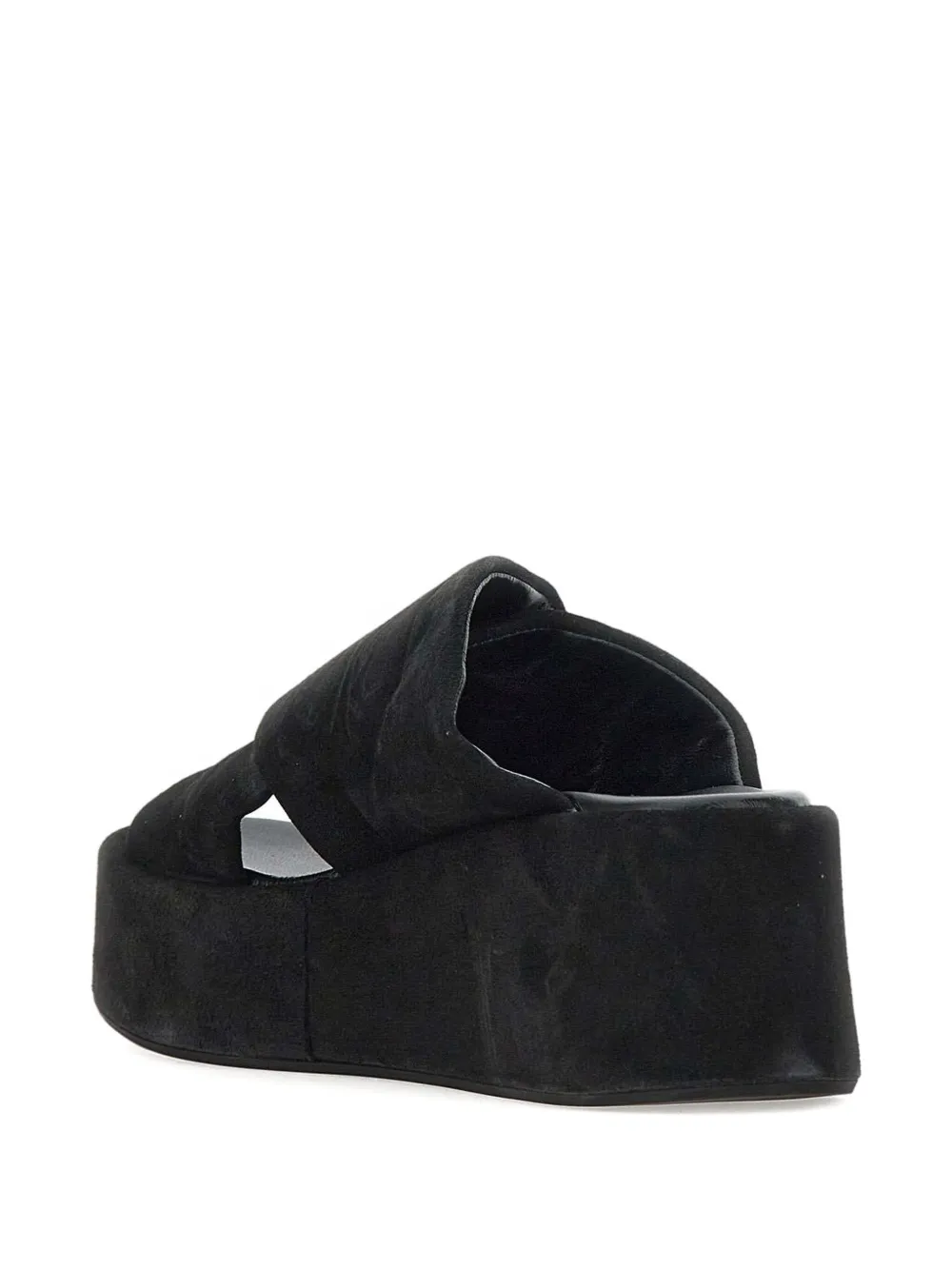 strategia shoes 70mm velour sandals Black