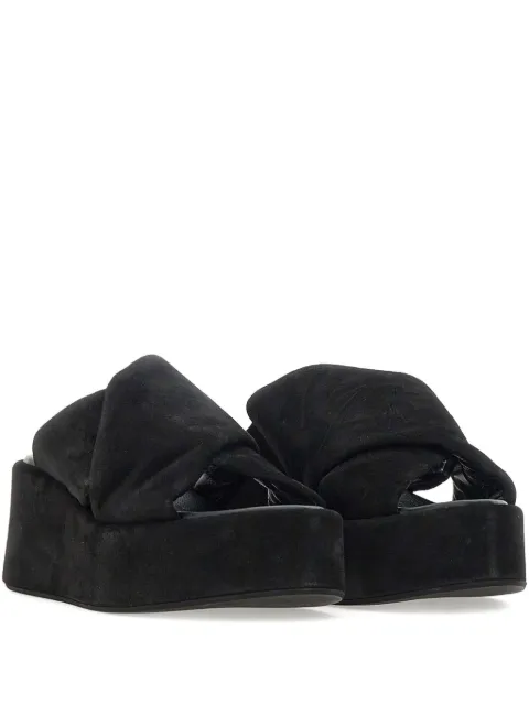 strategia shoes sandalias de velour con tacón de 70mm