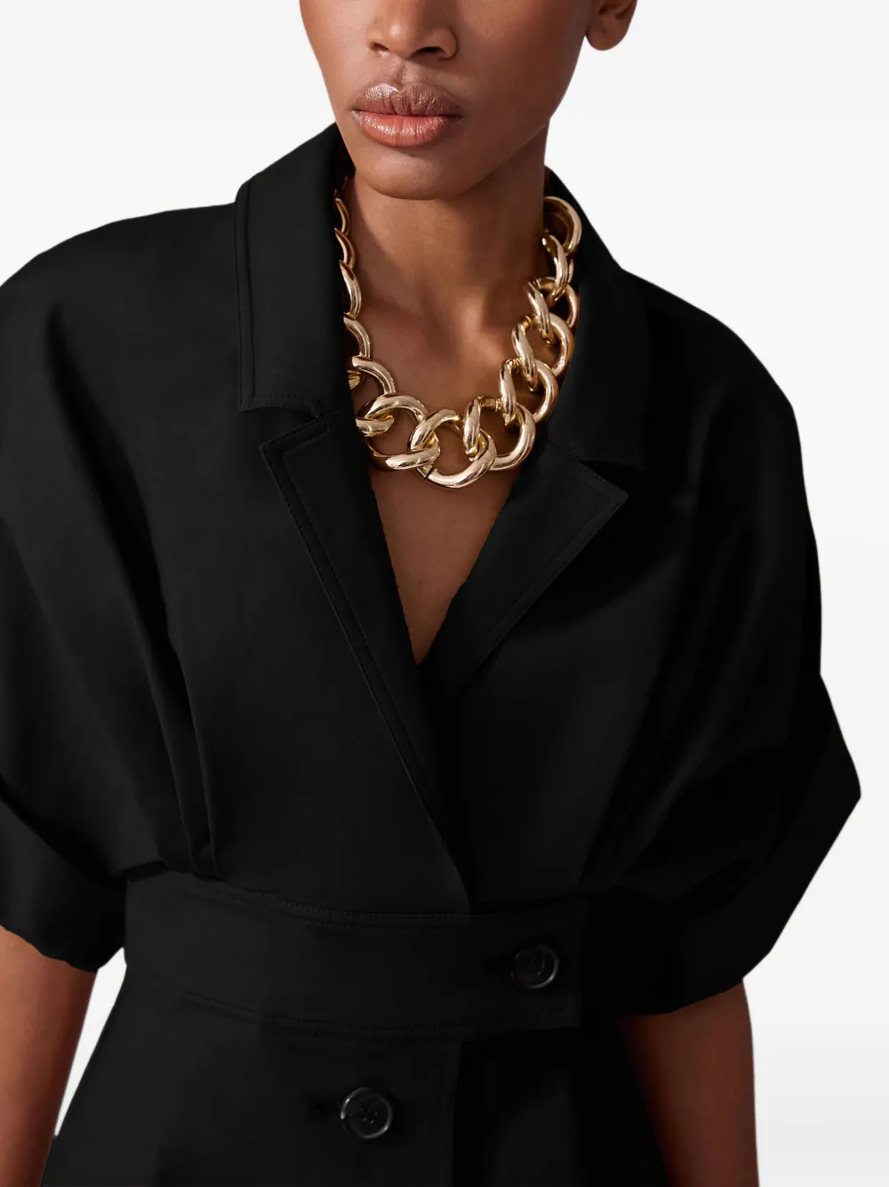 Carolina Herrera Popeline midi-jurk Zwart