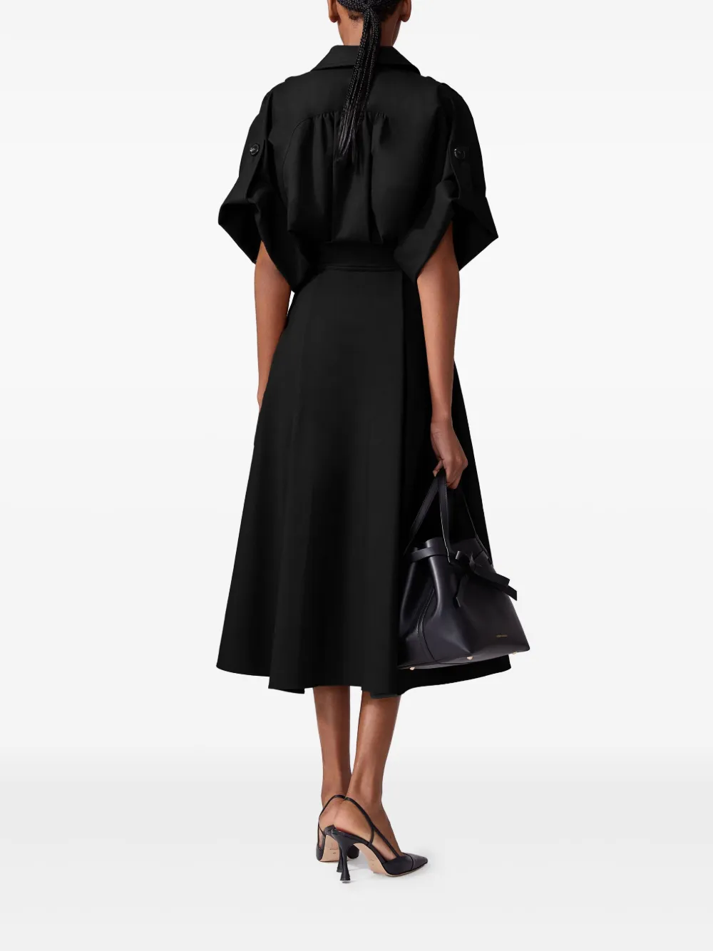 Carolina Herrera Popeline midi-jurk Zwart