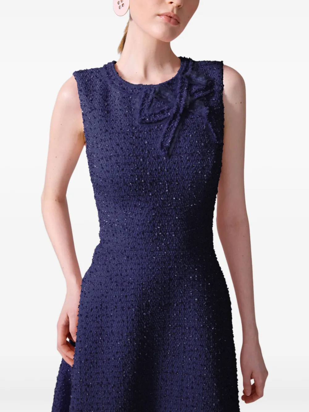 Carolina Herrera Tweed midi-jurk Blauw